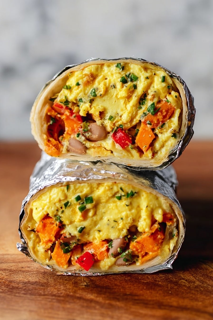 Vegan Breakfast Burritos - Serving Suggestion