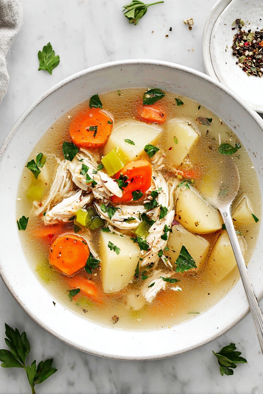hearty chicken soup - Serving Suggestion