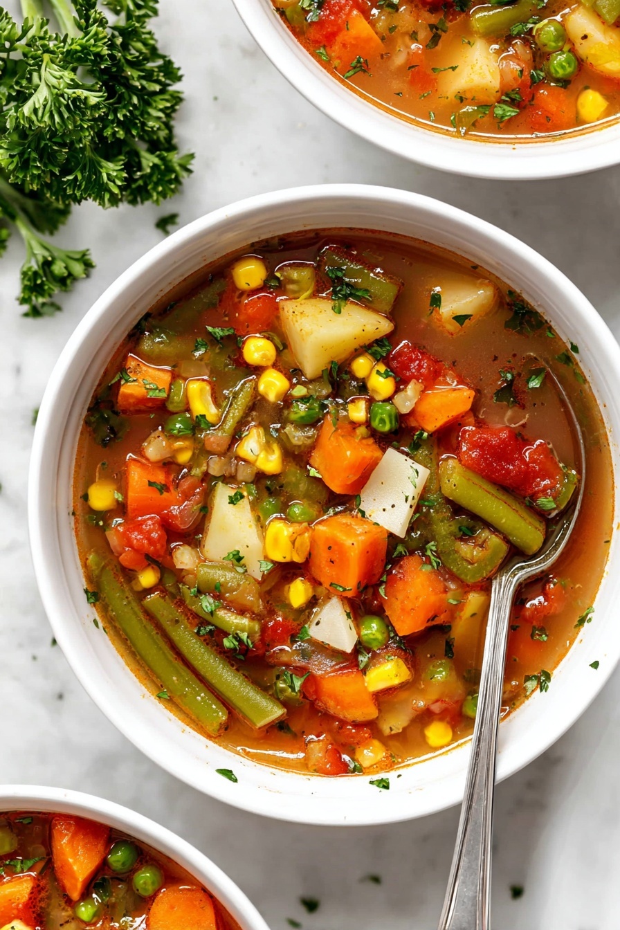 vegetable soup - Serving Suggestion